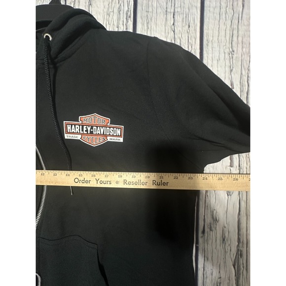 Harley-Davidson Womens Size 1W Full Zip Hoodie Black Bar Shield Logo Fleece NEW - Picture 4 of 7
